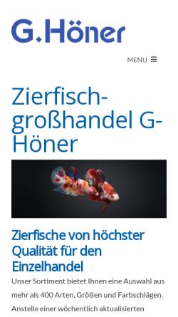 Vorschau der mobilen Webseite www.g-hoener.de, G. Höner, Inh. Petra Heidbrink