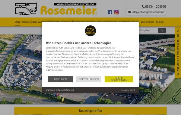 Vorschau von www.anhaenger-rosemeier.de, Anhänger-Centrum Rosemeier GmbH