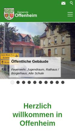 Vorschau der mobilen Webseite offenheim.de, Ortsgemeinde Offenheim