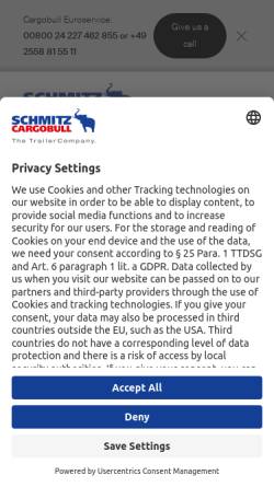 Vorschau der mobilen Webseite www.cargobull.com, Schmitz Cargobull AG