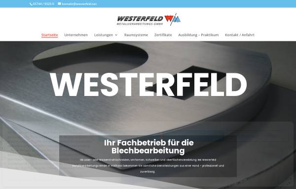 Vorschau von www.westerfeld.net, Westerfeld Metallverarbeitungs GmbH