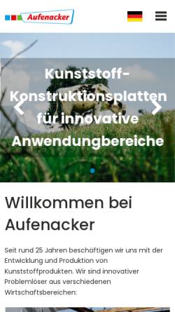 Vorschau der mobilen Webseite www.aufenacker.de, Aufenacker GmbH & Co. KG