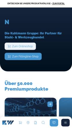 Vorschau der mobilen Webseite www.kuhlmann-lage.de, Kuhlmann & Co. GmbH