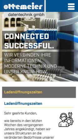 Vorschau der mobilen Webseite www.ottemeier.de, Ottemeier Büro- und Datentechnik