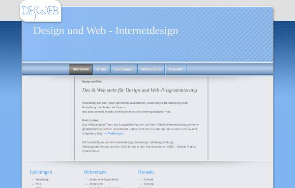 Vorschau von desundweb.de, Design und Web, Inhaber Leszek Schluter