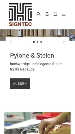 Vorschau der mobilen Webseite www.signtec.de, Signtec GmbH
