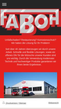 Vorschau der mobilen Webseite www.faboh-legden.de, Der Stoßstangenprofi