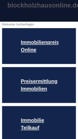 Vorschau der mobilen Webseite www.blockholzhausonline.de, EMS Wohnblockholzhäuser