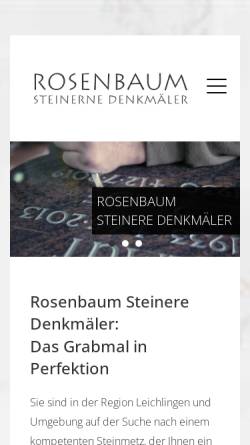 Vorschau der mobilen Webseite www.rosenbaum-steinerne-denkmaeler.de, Thomas Rosenbaum