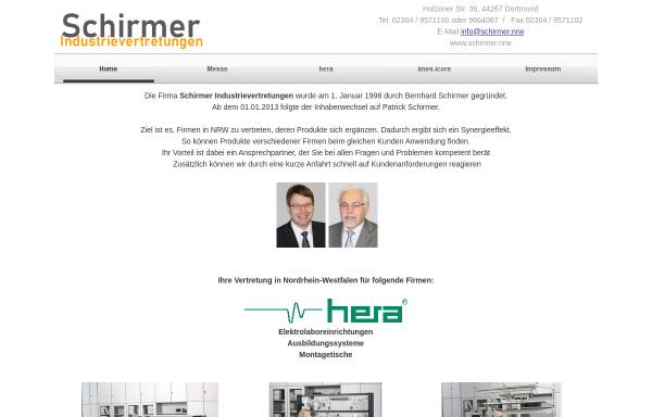 Vorschau von www.bernhardschirmer.de, Bernhard Schirmer Industrievertretung