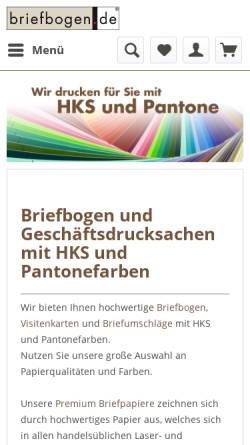 Vorschau der mobilen Webseite www.briefbogen.de, Ohm Print Consulting GmbH