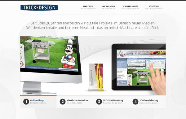 Vorschau von www.trick-design.de, Trick-Design, Agentur für neue Medien Christian Lück