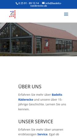 Vorschau der mobilen Webseite www.badeltsraederecke.de, Badelts Räderecke, Inhaber Johannes Badelt