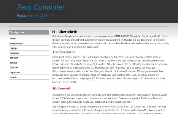 Vorschau von www.zero-computer.de, Zero-Computer