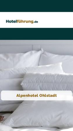 Vorschau der mobilen Webseite alpengasthof-ohlstadt.de, Hotel Alpengasthof Ohlstadt