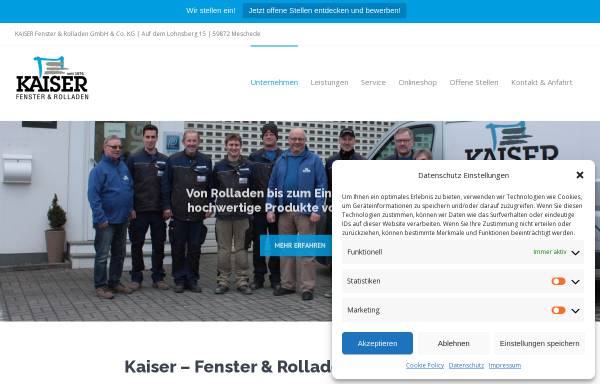 Vorschau von www.kaiser-fenster.de, Kaiser Fenster & Rolladen GmbH & Co. KG