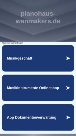 Vorschau der mobilen Webseite www.pianohaus-wenmakers.de, Pianohaus Michael Wenmakers