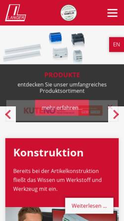 Vorschau der mobilen Webseite www.werner-langer.de, Werner Langer GmbH & Co KG