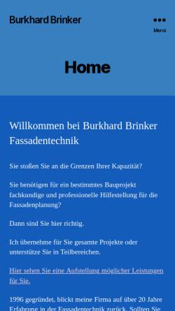 Vorschau der mobilen Webseite www.bb-fassaden.de, Burkhard Brinker, Fassadentechnik