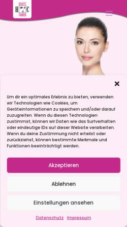 Vorschau der mobilen Webseite www.beautycorner-moers.de, Beauty Corner HC