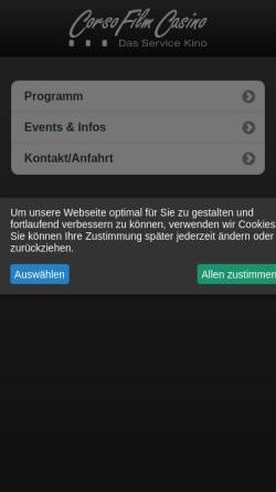 Vorschau der mobilen Webseite www.corso-film-casino.de, Nettetaler Komfort Kinos in Lobberich und Kaldenkirchen