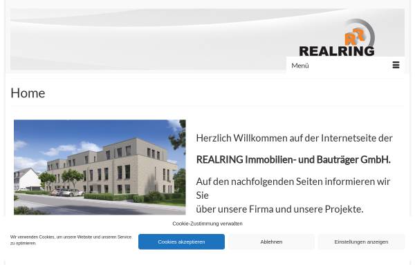 Vorschau von www.realring.com, Realring Immobilien und Bauträger GmbH