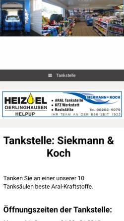 Vorschau der mobilen Webseite www.siekmann-koch.de, Siekmann & Koch GmbH