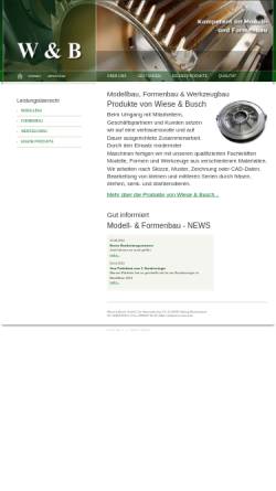 Vorschau der mobilen Webseite www.wiese-busch.de, Wiese und Busch GmbH-Modellbau