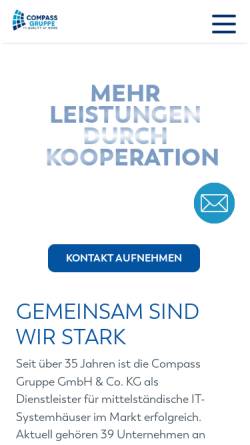 Vorschau der mobilen Webseite www.computercompass.de, Computer-Compass Handels-GmbH & Co. KG