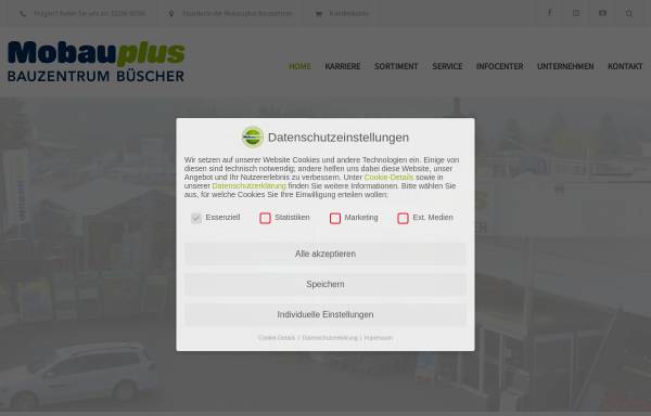 Vorschau von www.bauzentrum-buescher.de, Gebrüder Büscher Brenn- und Baustoffe GmbH