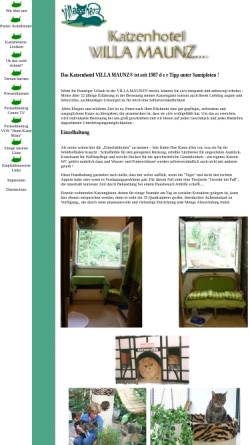 Vorschau der mobilen Webseite villa-maunz.de, Katzenhotel Villa Maunz