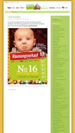Vorschau der mobilen Webseite www.numero16.de, Numero 16 - Der kleine Laden