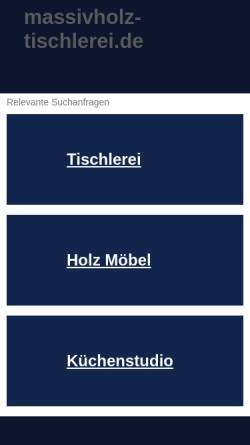 Vorschau der mobilen Webseite www.massivholz-tischlerei.de, Massivholz-Tischlerei Latus GmbH