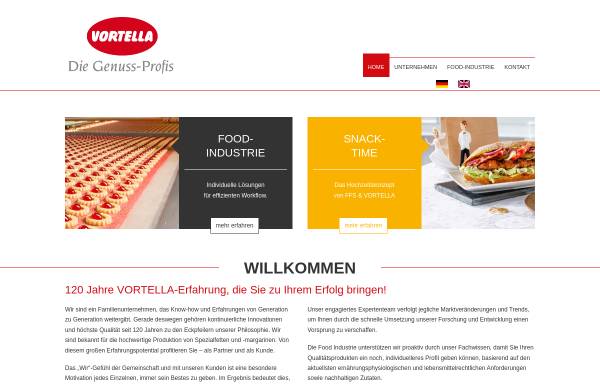 Vorschau von www.vortella.de, Vortella Lebensmittelwerk W. Vortmeyer GmbH