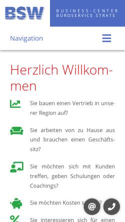 Vorschau der mobilen Webseite www.business-center-ratingen.de, Business Center - Büroservice Weiß