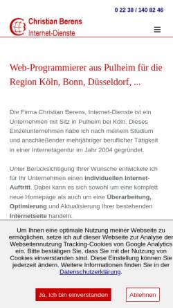 Vorschau der mobilen Webseite www.christian-berens.de, Christian Berens