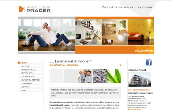 Vorschau von www.prader-bautraeger.de, Prader Bauträger GmbH
