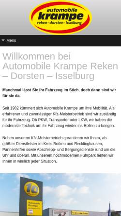Vorschau der mobilen Webseite www.automobile-krampe.de, Automobile Krampe