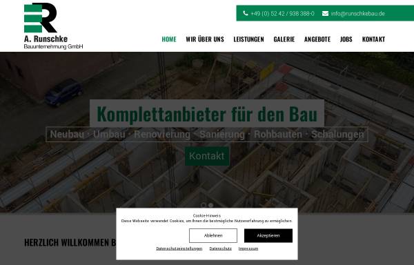 Vorschau von www.runschkebau.de, A. Runschke Bauunternehmung