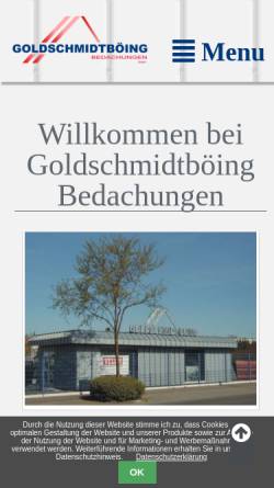 Vorschau der mobilen Webseite www.goldschmidtboeing.de, Goldschmidtböing Bedachungen GmbH