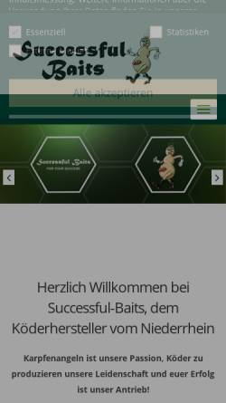 Vorschau der mobilen Webseite www.successful-baits.de, Successful Baits