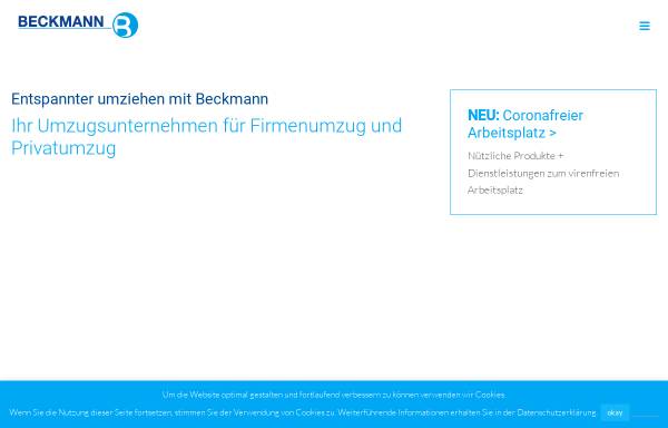 Vorschau von www.beckmann-umzuege.de, Beckmann Möbeltransportbetriebe GmbH