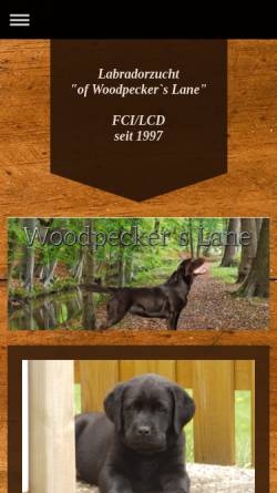 Vorschau der mobilen Webseite www.woodpeckerslane.de, Reiners Hundepension