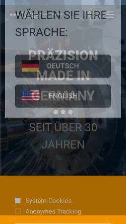 Vorschau der mobilen Webseite www.automatendreherei.de, Automatendreherei Gläser & Gläser GbR