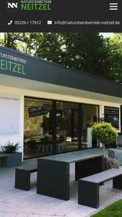 Vorschau der mobilen Webseite www.natursteinbetrieb-neitzel.de, Jens Neitzel, Natursteinbetrieb