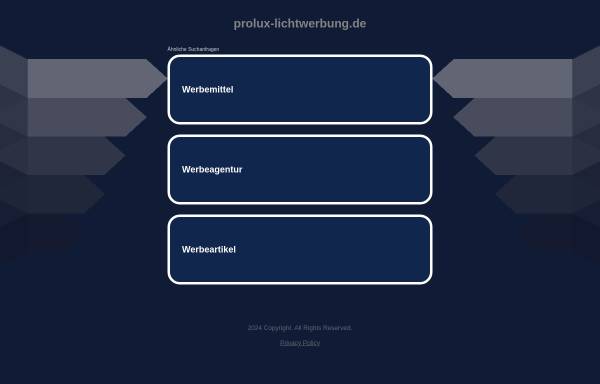 Vorschau von www.prolux-lichtwerbung.de, prolux Lichtwerbung
