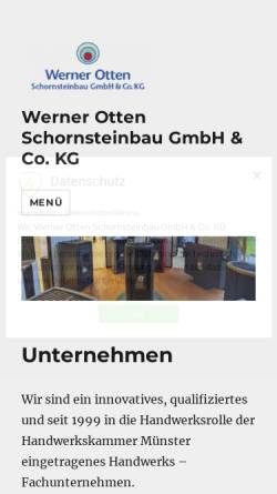 Vorschau der mobilen Webseite www.w-otten.de, Werner Otten Schornsteinbau