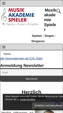 Vorschau der mobilen Webseite www.musikakademie-spieler.de, Ibach Akademie