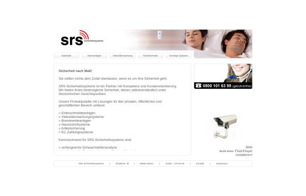 Vorschau von www.srs-systeme.de, SRS Sicherheitssysteme