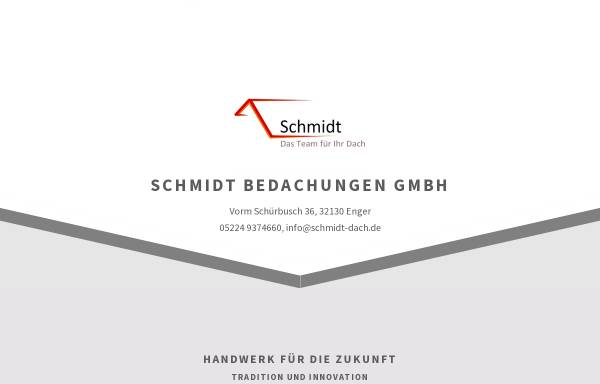 Vorschau von www.schmidt-dach.de, Schmidt Bedachungen GmbH - Spenge